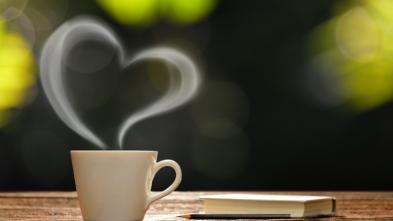calendar coffee cup with heart and book